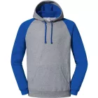 Jerzees pulóver NuBlend Varsity 271 melírozott szürke-királykék