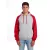 Jerzees pulóver NuBlend Varsity 271 melírozott szürke-piros