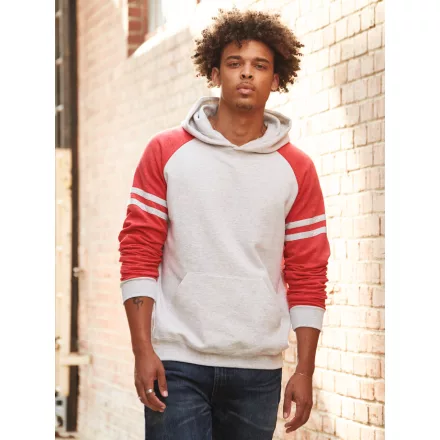 Jerzees pulóver NuBlend Varsity 271 melírozott zab-melírozott piros