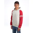 Jerzees pulóver NuBlend Varsity 271 melírozott zab-melírozott piros