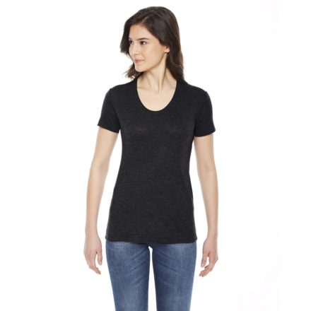 American Apparel női póló Poly-Cotton 125 melírozott fekete