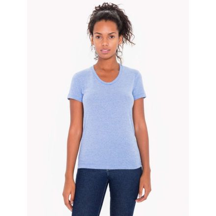 American Apparel női póló Track 136 melírozott kék