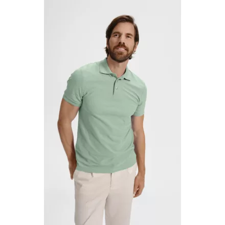 Malfini galléros póló Pique 200 zsálya