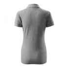 Adler/Malfini női galléros póló Pique 200 sötétszürke melírozott