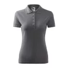 Malfini női galléros póló Pique 200 acélszürke