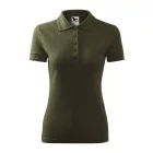 Malfini női galléros póló Pique 200 military