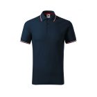 Malfini galléros póló Focus 180 tengerkék-fehér-piros