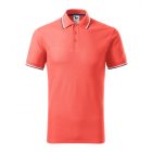 Malfini galléros póló Focus 180 korall-fehér-tengerkék