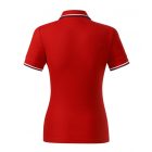 Malfini női galléros póló Focus 180 piros-fehér-tengerkék