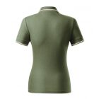 Malfini női galléros póló Focus 180 khaki-fehér-natúr