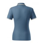 Malfini női galléros póló Focus 180 farmerkék-fehér-natúr