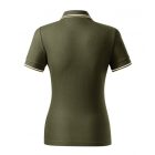 Malfini női galléros póló Focus 180 military-fehér-natúr