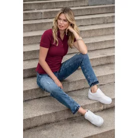 Malfini női galléros póló Prime 200 rododendron