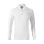 Malfini hosszú ujjú gyerek galléros póló Pique LS 200 fehér