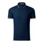 Malfini galléros póló Perfection 200 tengerkék-fehér