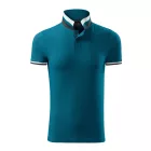 Malfini galléros póló Collar Up 215 petrol kék-fehér-szürke