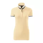 Malfini galléros női póló Collar Up 215 bourbon vanilla-fehér-szürke