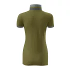 Malfini galléros női póló Collar Up 215 avokádózöld-szürke