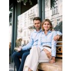 Malfini hosszú ujjú ing Journey Non-Iron 130 kék-fehér