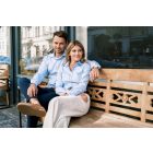 Malfini hosszú ujjú ing Journey Non-Iron 130 kék-fehér