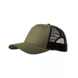   Malfini baseball sapka Trucker 5P military-fekete - II. osztály