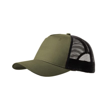 Malfini baseball sapka Trucker 5P military-fekete - II. osztály