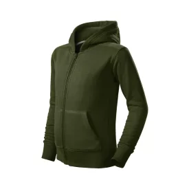 Malfini gyerek pulóver Trendy Zipper 300 military