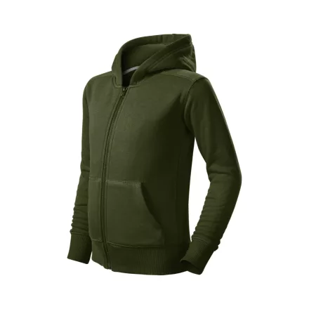 Malfini gyerek pulóver Trendy Zipper 300 military