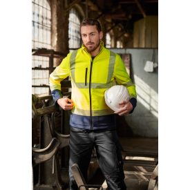   Rimeck láthatósági softshell kabát Drop HV fluo-sárga-tengerkék