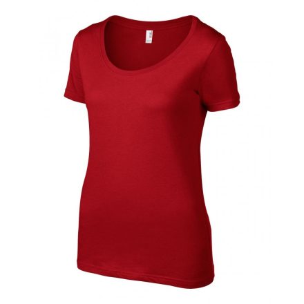 Anvil női póló Sheer Scoop Tee 110 piros