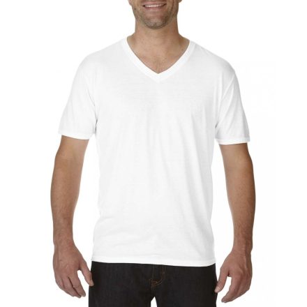 Anvil póló Tri-Blend V-Neck Tee 159 fehér