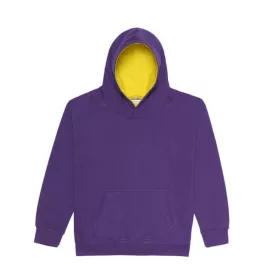 AWDis gyerek pulóver Varsity 280 lila-sárga