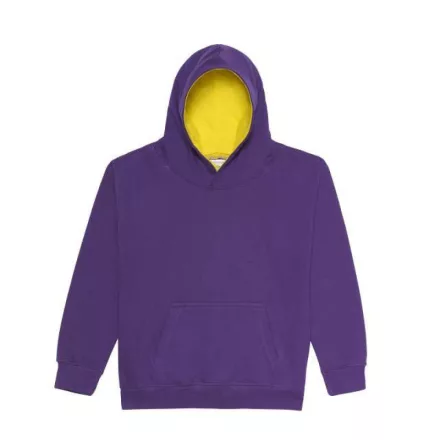 AWDis gyerek pulóver Varsity 280 lila-sárga