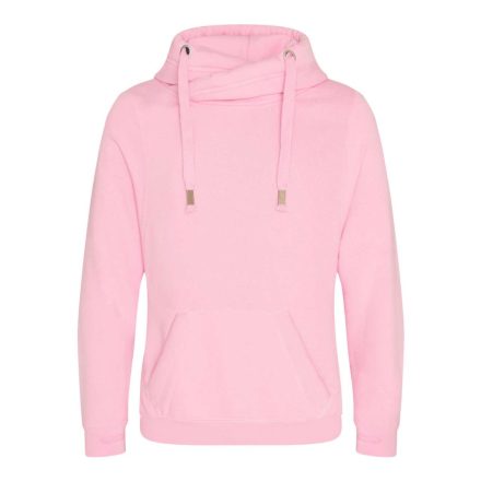 AWDis pulóver Cross Neck Hoodie 330 baby pink