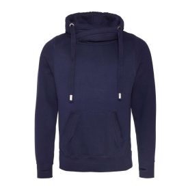 AWDis pulóver Cross Neck Hoodie 330 tengerkék
