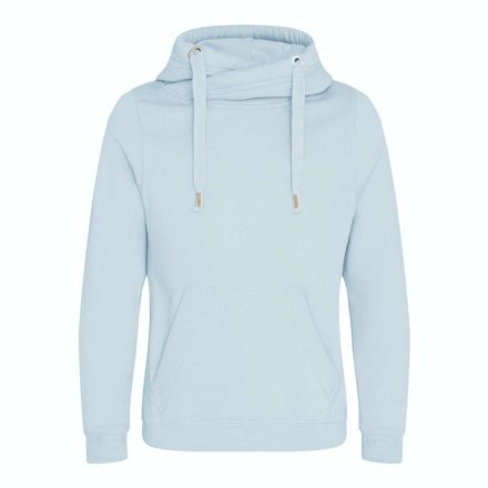 AWDis pulóver Cross Neck Hoodie 330 égszínkék