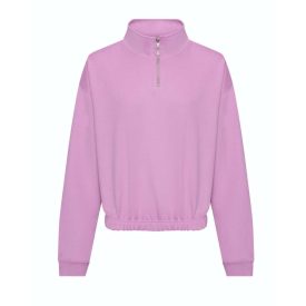 AWDis női pulóver Cropped 1/4 Zip 280 levendula