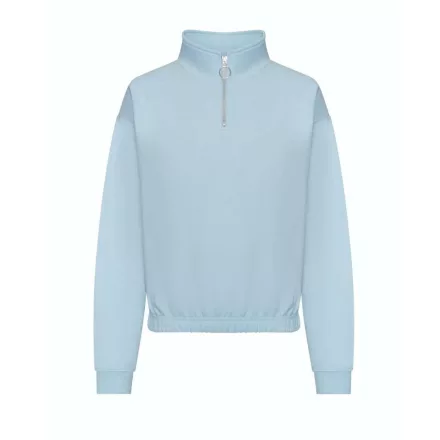 AWDis női pulóver Cropped 1/4 Zip 280 égszínkék
