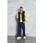 AWDis pulóver Varsity 330 fekete-napsárga