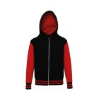 AWDis gyerek pulóver Urban Varsity 330 fekete-tűzpiros