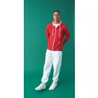 AWDis pulóver Varsity Zoodie 280 tűzpiros-fehér