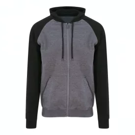 AWDis pulóver Baseball 280 grafit-fekete