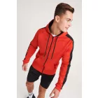 AWDis pulóver Sports Zoodie 200 tűzpiros-fekete