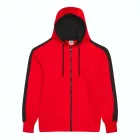 AWDis pulóver Sports Zoodie 200 tűzpiros-fekete