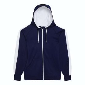 AWDis pulóver Sports Zoodie 200 tengerkék-fehér