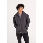 AWDis pulóver Heavyweight Zoodie 440 ébenszürke