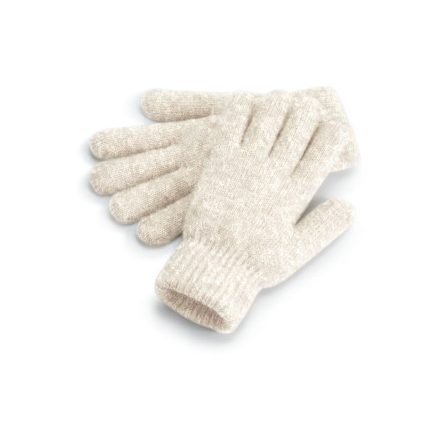 Beechfield kesztyű Crosy Ribbed melírozott mandula