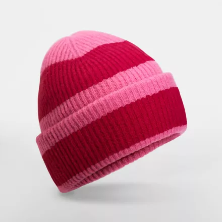 Beechfield sapka Color Block pink-piros