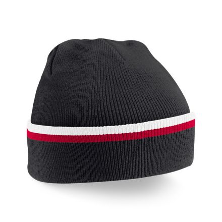 Beechfield sapka Teamwear fekete-piros-fehér