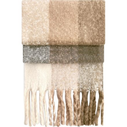 Beechfield sál Fluffy Check barna kockás